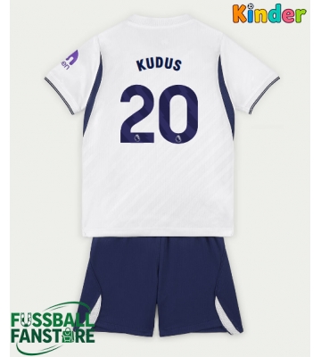 Tottenham Hotspur Mohammed Kudus #20 Replik Heimtrikot Kinder 2026-27 Kurzarm (+ Kurze Hosen)